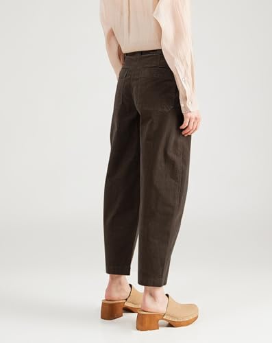 Women's Vintage Corduroy Pants High Waist Wide Leg Baggy Barrel Jeans Patch Pocketed Pants Trouser2