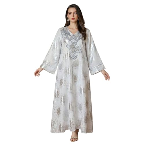 Robe musulmane abayas coupe ample en polyester léger pour femme