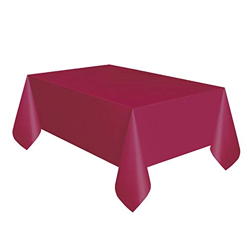 Burgundy Plastic Tablecloth, 108