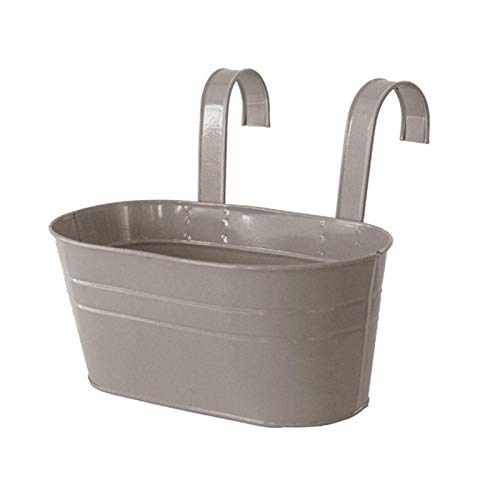 BWOLE Blumentöpfe zum Aufhängen, aus Metall, für Balkon, Pflanzgefäße, zum Aufhängen, Übertopf, Metall, Eisen, Wandbehang, Blumentopf mit Doppelhaken für Wand, Innen- und Außenbereich, Heimdekoration Cover