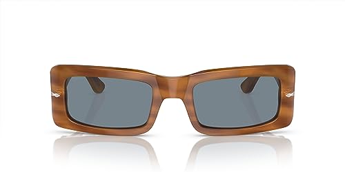Image of Persol Unisex Sunglasses Black Frame, Green Lenses, 54MM