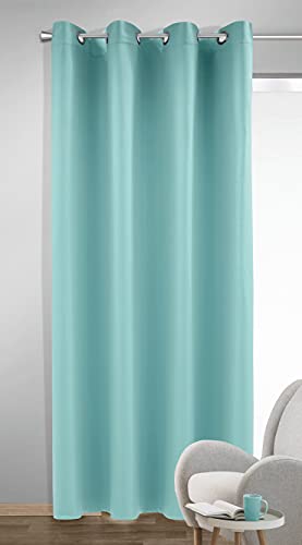 HomeMaison - Tenda Oscurante Uni Poliestere Blu Lucida 245 x 140 cm