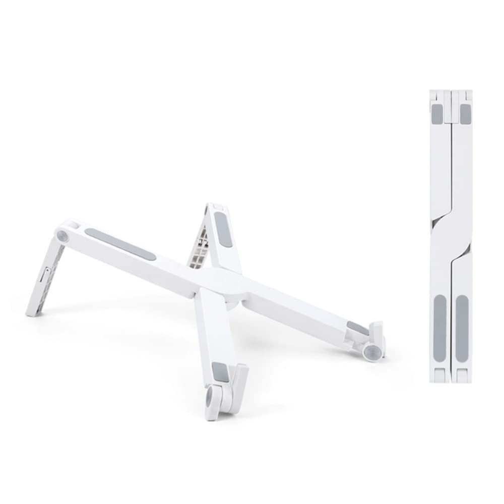 SYGA Laptop Stand Desk,Computer Stand for Laptop,Adjustable Portable ABS+Silicone Plastic Laptop Holder Riser, Foldable Ergonomic Notebook Stand -Slide Stand (White) (B09QGSVKF7) Amazon Price History, Amazon Price Tracker