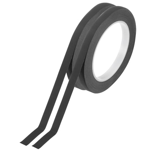 Image of MECCANIXITY Insulating Acetate Cloth Adhesive Tape, 0.4in x 98ft Black Electrical Heat Resistant Fabric Tape for Laptop Electric Automotive Guitar Repair Wire Harness, 2Pcs