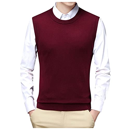 Chemise à carreaux sans manches et pull gilet jacquard mode décontractée pour homme