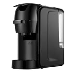 XoTiq Capsule Coffee Machine with Milk Frother, Espresso Machine, 19 Bar Pressure, 0.6L Removable Water Tank for Small capsule, Large capsule and Italian coffee powder brewing cup