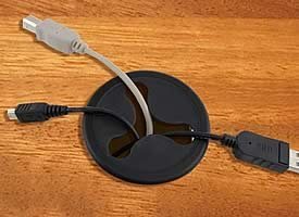 2-3/8" Soft Top Wire and Cable Grommet- Color: Gray