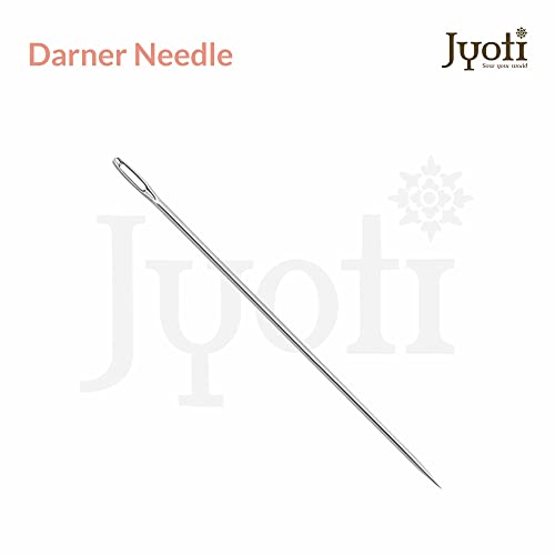 Image of Jyoti Darner Hand Sewing Needles, Long Length, Long & Sharp with Elongated Eyes, Cloth Stitching Thread Steel Needles, Used for Darning or Mending with Yarn or Wool, 42308 (Size - 10) - 1000 Pcs