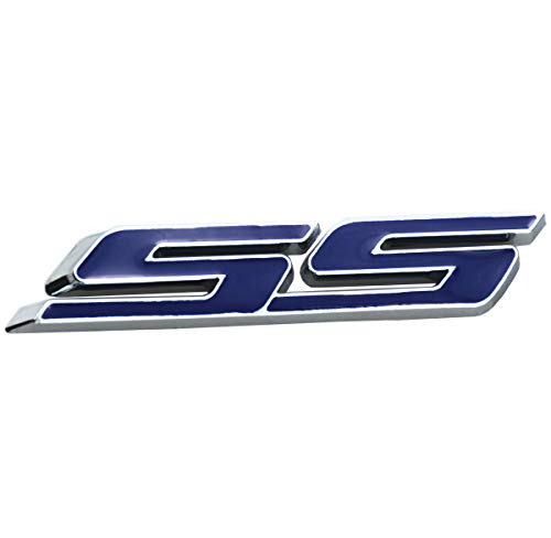 Image of Aimoll 2pcs SS Emblems ABS Sticker 3D Logo Replacement for Impala Cobalt Camaro 2010 2011 2012 2013 2014 2015 2016 2017. (Blue)
