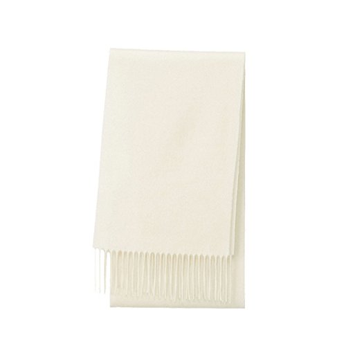 Fineplus Men's Cashmere Neck Scarf Wool Scarf For Women Shawls Stole Cream White On Sale