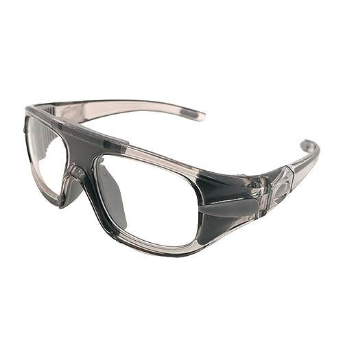 WIttsy Occhiali stenopeici Occhiali da Basket Staccabili Antiappannamento Resistenti alla Flessione con Naselli Protettivi Occhiali Sportivi Occhiali da Calcio Adatti per Viaggiare (Color : Gray)