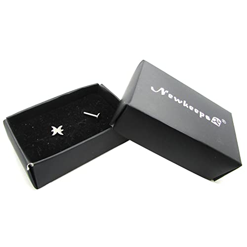 NewkeepsR 16g-Titanium Threadless Zodiac 12 Constellation Astrology Jewelry Stud Earring-Pisces