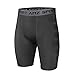 AMZSPORT Pantaloncini da Compressione per Uomo Pantaloni da Allenamento per Allenamento Sportivi Raffreddare a Secco, Grigio, L
