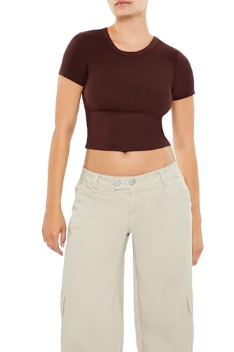 T-shirt ras du cou Forever 21 femme col rond anti déformation