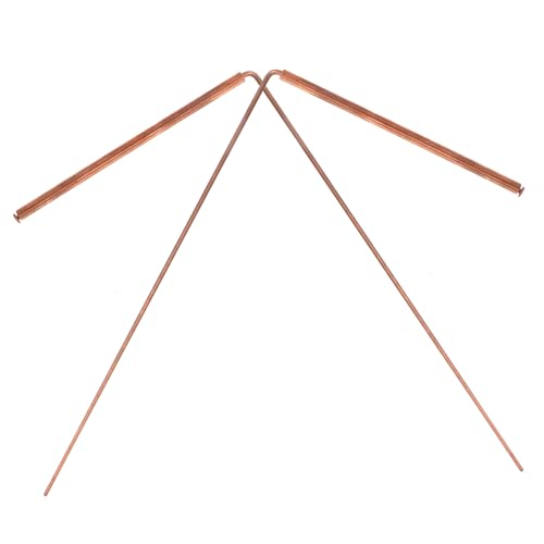 Mipcase Prospecting Rod Brass 2pc Dowsing Rods Divining Rods for Water Diving Gold