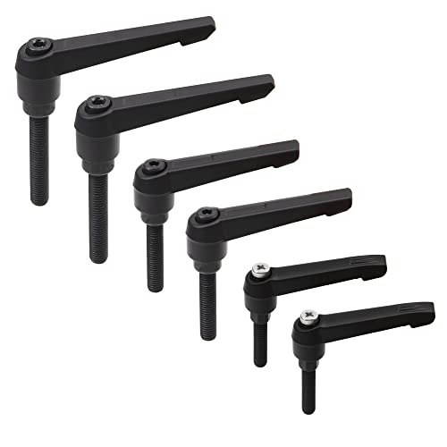 Image of 6Pcs Male Thread Adjustable Handle Machine Knobs Clamping Lever Handle Stud M6 M8 M10