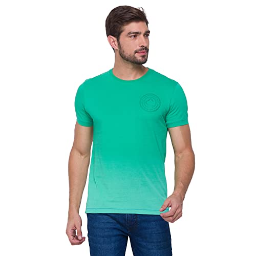 Image of Being Human Ming Green Slim Fit Round Neck Men's T-Shirt Clothing