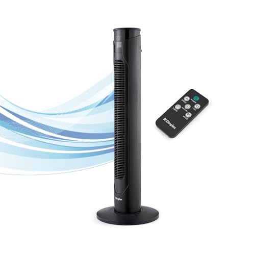 Dimplex DXACF Tower Fan, Silent Cooling with Remote, 3 Speeds, 4 Modes, LED Display, 65°...