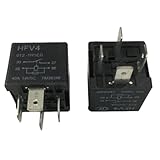 (2pcs) HFV4 Automotive Relay DC12V Electromagnetic Relay 40A 4-pin Relay Plug Type