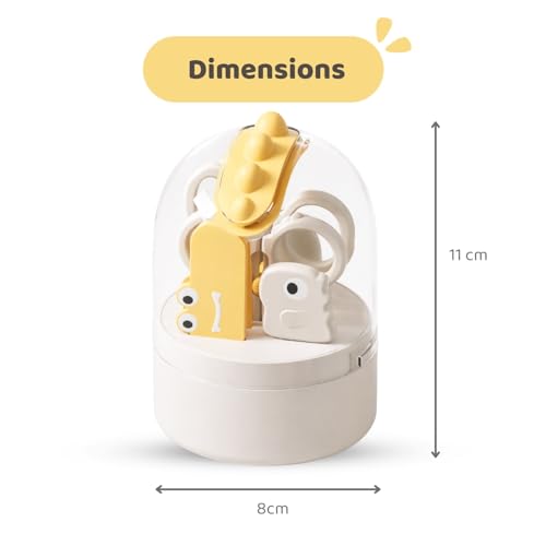 Image of Haus & Kinder Baby Grooming Kit | 5 in 1 Newborn Care Set with Nail Clipper, Scissors, File & Tweezer | Safe Stainless Steel & BPA-Free | TinyTrims