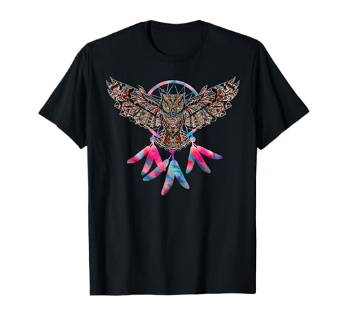 Owl Native American Indian Southwest Feathers T-Shirt
