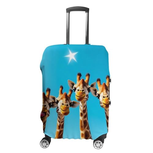 Luggage Cover Elastic Washable Stretch Suitcase Protector Giraffe Selfie (5) Anti-Scratch Travel Suitcase Cover