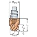 Sandvik Coromant RCMN 20 06 M0 235 CVD Coated Solid Carbide T-Max Profile Indexable Milling Insert, 20 Inscribed Circle, Medium Chip Breaker, 0.25" Thick (Pack of 10)