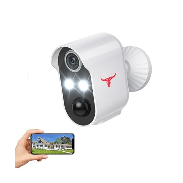 Outdoor Security Camera, Battery Powered Wireless Camera, Cloud Storage Sold Seperately, Color Night Vision, 2-Way Audio, Smart AI Motion Detection, 2.4G WiFi