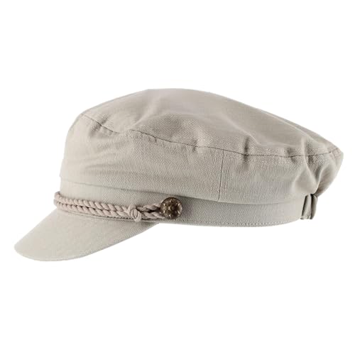 Image of EPOCH Men's Summer Cotton Greek Fisherman Sailor Fiddler Driver Hat Flat Cap