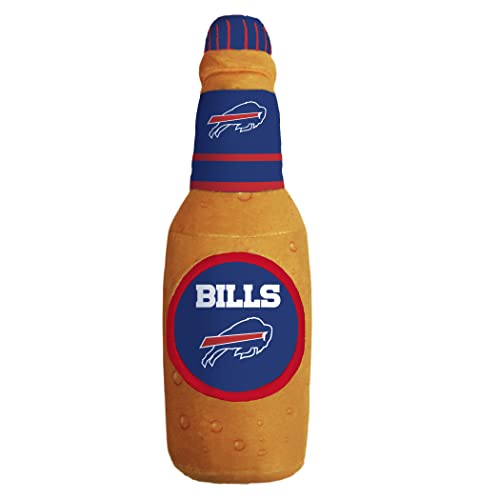 Pets First NFL Buffalo Bills Beer Bottle Plush Dog&CAT Squeak Toy-Cutest Stadium SODA Bottle Snack Plush Toy for Dogs&Cats with Inner Squeaker&Beautiful Football Team Name/Logo 10 x 3 x 3 Inches