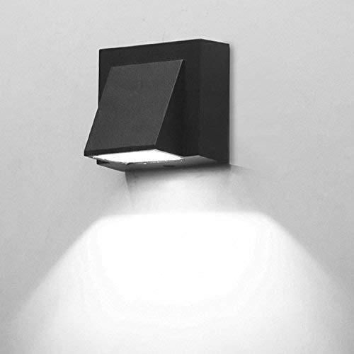 Prop It Up IP65 Square 3W LED Outdoor Exterior Wall Step Down Light Fixture Aluminium Die Casting Body Up-down Built-in OSRAM LED Wall Light Lamp - Grey/Black Finish , Warm white (3).