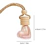 Oil Diffuser Car - 6ml Heart-Shaped Glass Perfume Bottle With Wooden Cap | Empty Aromatherapy Fragrance Bottle For Car & Home, Refillable Hanging Ornament For Oils, Fresheners, Decoration #4