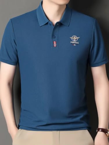 Image of GLASGO Men's Premium T-Shirt | Stylish Polo Tee for Men | Casual & Comfortable Fit 75% Cotton, 25% Blend Regular Fit | Trendy Men's TEE-Shirt | Polo