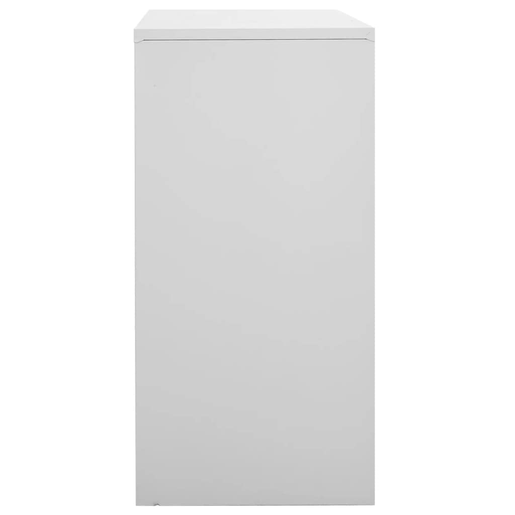 vidaXL Armario Taquilla Casillero Escuela Libros Archivos Almacenamiento Oficina Archivador Habitación de Acero Gris Claro 90x45x92,5 cm