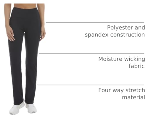 Jockey Women's Premium Pocket Slim Flare Yoga Pants Deep Black - image 3