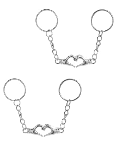 GOZINA Couples Keyring, Personalised Keyring Valentine's Day Gift Matching Couple Stuff for Boyfriend Girlfriend Husband Wife Best Friend Birthday Anniversary Wedding Gift Keychain (2 PCS)