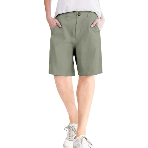 Short de sport femme anti frottement gainant taille haute curvy vert