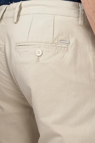 Image of Peter England Men's Slim Fit Mid Rise Super Premium Wrinkle Free Casual Trouser Chinos