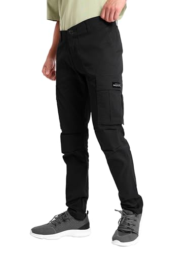 Image of Beyoung Cotton Lycra 6 Pocket Regular Fit Cargo Pants for Men | Cargo Trousers for Men