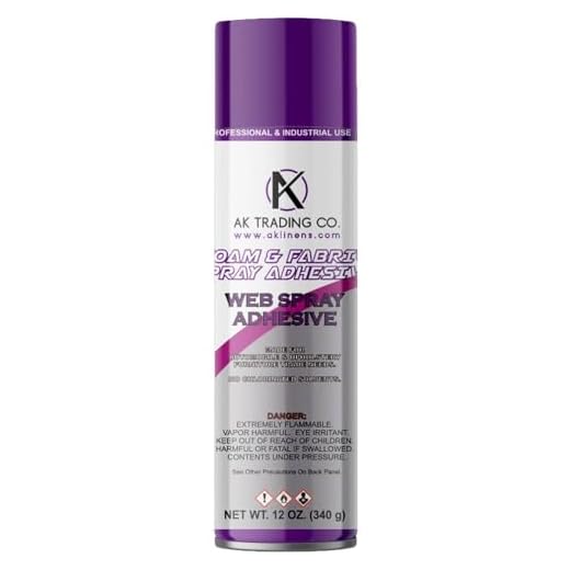 AK TRADING CO. Professional Quality General Multipurpose Spray Adhesive, Perfect for Acoustic Panels & Craft Upholstery Foam Adhesive & Fabric Glue - 12Oz Can.