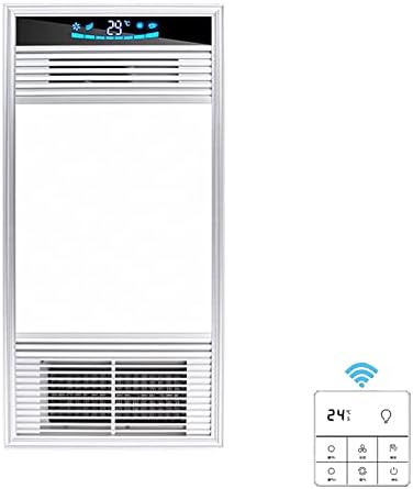Amazon.com: Bathroom Heaters 3 in 1 Bathroom Exhaust Heater Fan with 13W  LED Light Combo, Integrated Ceiling Mounting with Remote Control, 360degPTC  : Tools u0026 Home Improvement