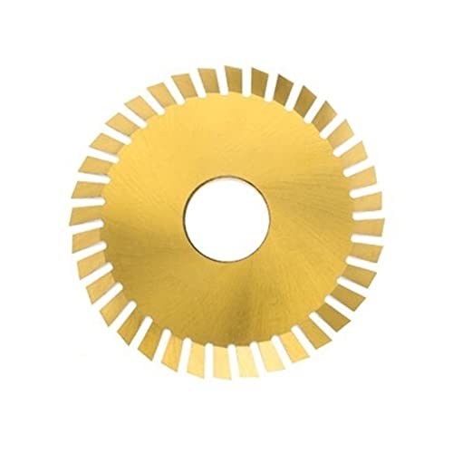 HYSOND 2pcs Machine 60x6x16mm 36teeth Titanium Coated Single Side Saw Blade, for Spare Parts Key Cutter Tool