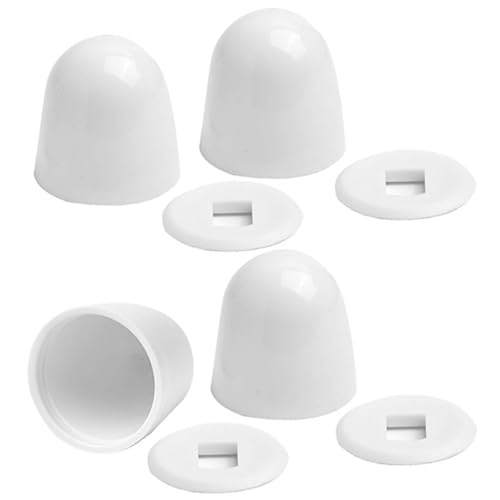 4pcs Portable Universal Toilet Bolt Covers With Extra Washers Easy To Install Tool For Bathroom