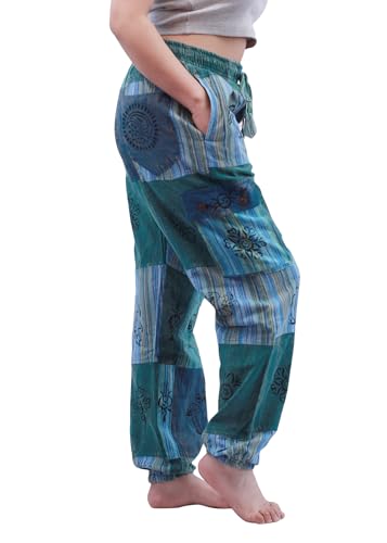 Handmade Cotton Trousers - 100% Organic Cotton, Washable, Patchwork Design, Stylish, Multicolor, 4 Pockets, Soft, Breathable, Unique Handcrafted, Durable, Comfortable Fit & Vibrant3