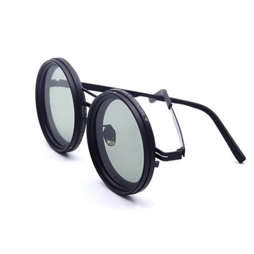 Adjustable Dimming Glasses Round Sunglasses with ND9 Stepless, Adjustable Sunglasses for Men,1-9 Gears Steampunk Sunglasses for Men Beach Shady Fishing Driving4