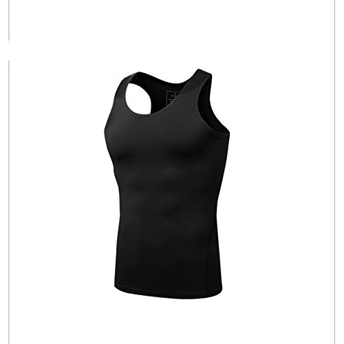 LJ Home Chalecos De Algodón 100% Algodón Para Hombre Chalecos De Verano Ropa Interior/Disponible En Tallas Pequeño/Mediano/Grande/X Grande/XX Grande,Black-XXL