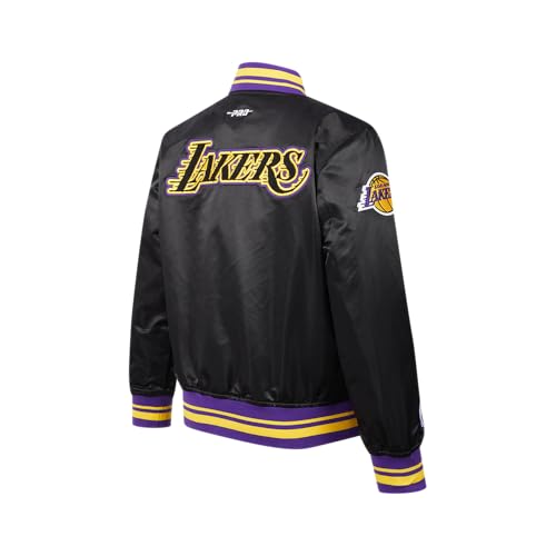 Pro Standard Big Kids NBA Los Angeles Lakers Retro Classics Satin Jacket Black/Purple M - Image 4