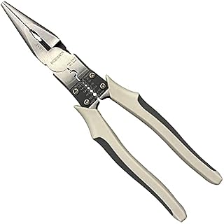 BOOSDEN Needle Nose Pliers Heavy Duty,9 inch Long Nose Pliers with Side Cutters, Wire Stripper Crimper Winding Pinching Function, Multitools Industrial Combination Pliers with a Portable Belt Holster