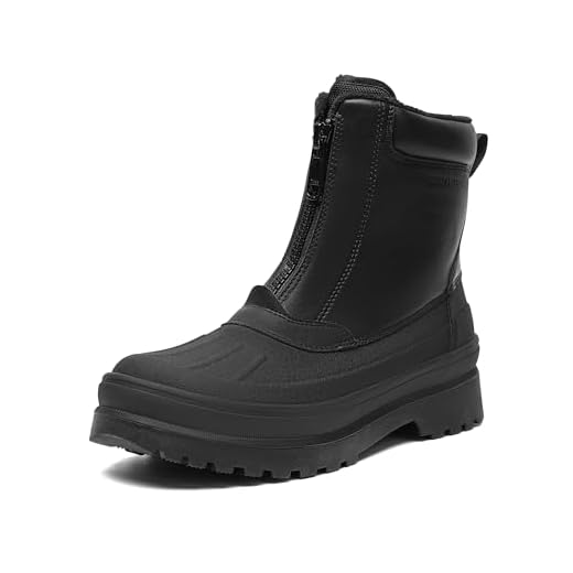 Bruno Marc Men's Insulated Waterproof Snow Boots Warm Winter Outdoor Hiking Work Boot,Black,Size 9.5,SBSB2304M