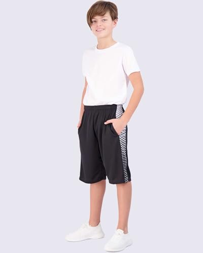 Image of 5 Pack Boys' Mesh Athletic Shorts Basketball Kids Soccer Sports Pockets